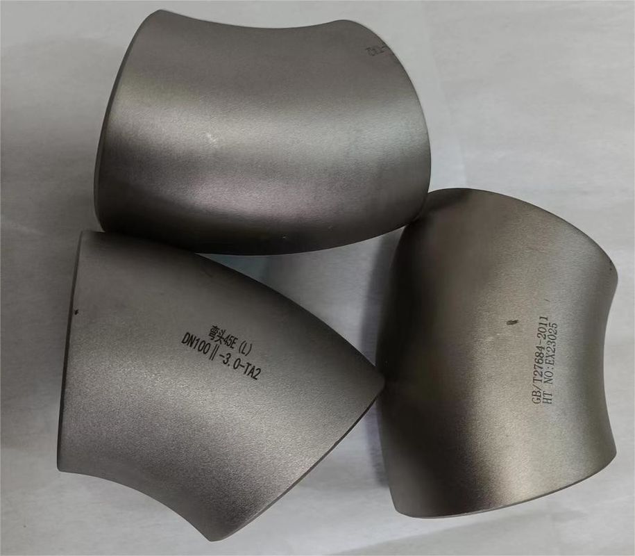 45 Degree Long Radius Titanium Elbow With Gr2 Gr5 Gr7 And ASME B16.9