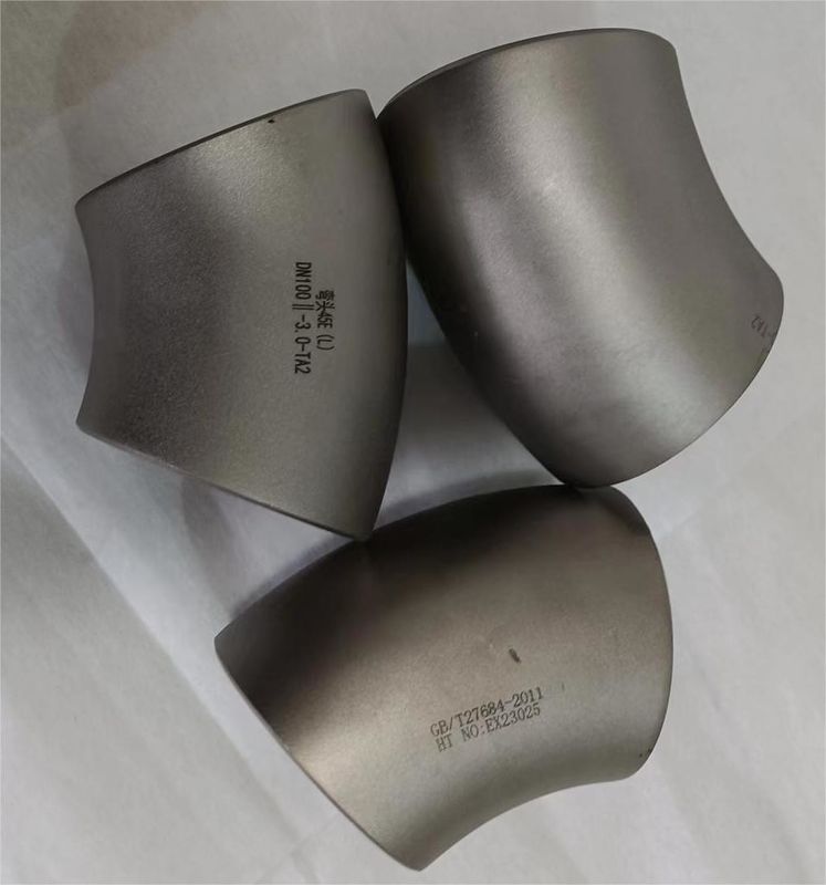 45 Degree Long Radius Titanium Elbow With Gr2 Gr5 Gr7 And ASME B16.9
