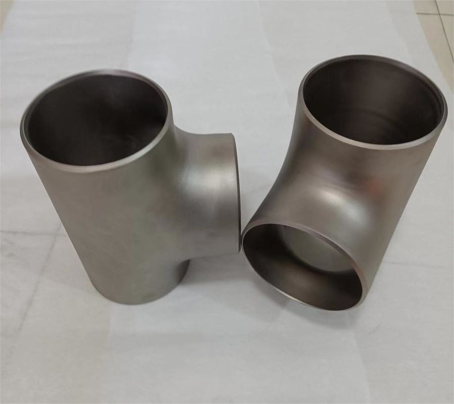 Butt Welded Titanium Gr2 Gr4 Gr5 Straight Tee With ASME B16.9 B36.19M