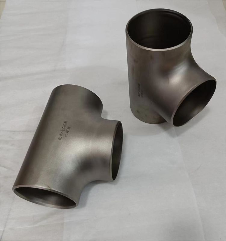 Butt Welded Titanium Gr2 Gr4 Gr5 Straight Tee With ASME B16.9 B36.19M
