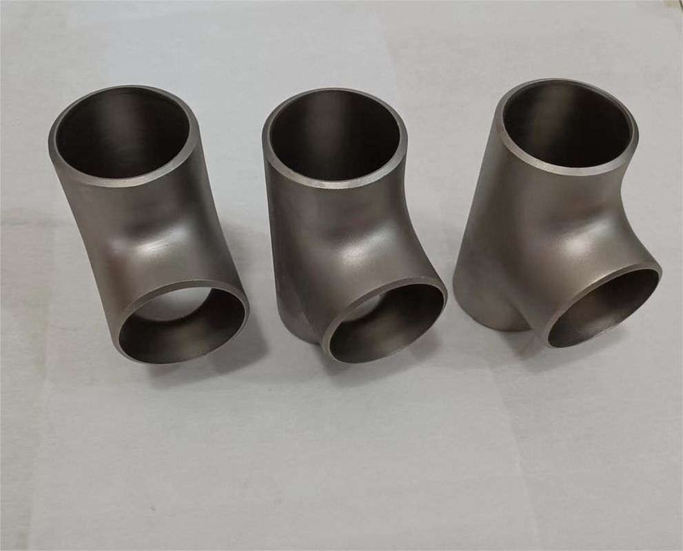 Butt Welded Titanium Gr2 Gr4 Gr5 Straight Tee With ASME B16.9 B36.19M