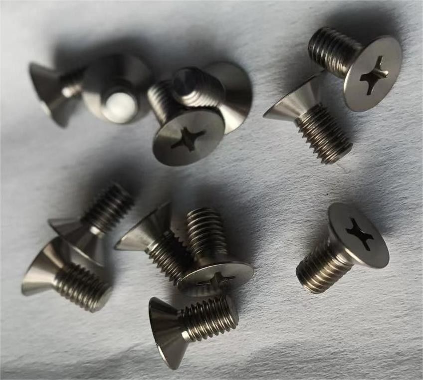 Gr1 Gr2 Gr3 Gr4 Gr5 Titanium Flat Head Phillips Screws Forging Or Drawing