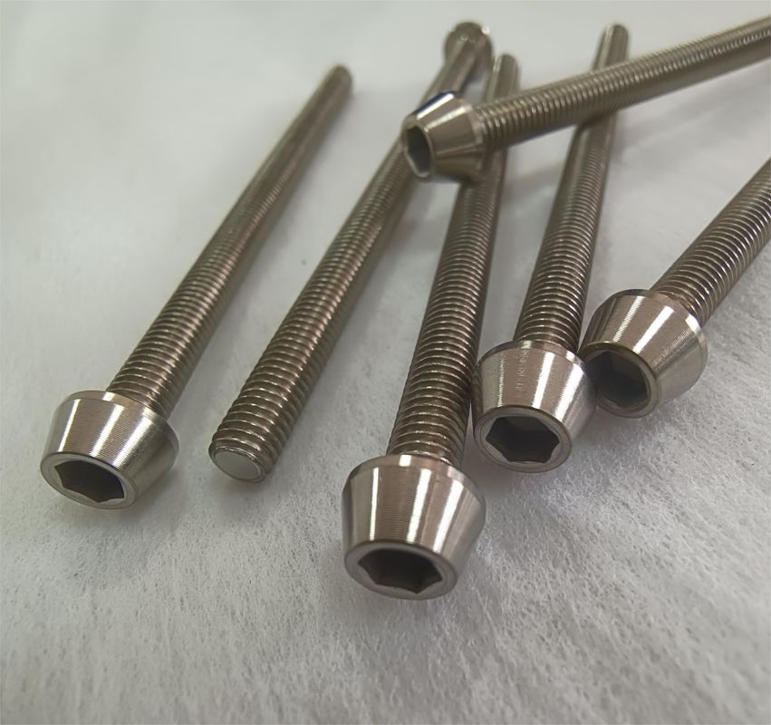Titanium Bolt M5x9 16 18 20 25 30 35 40 45 50 55 60mm Taper Hex Allen Head bolts
